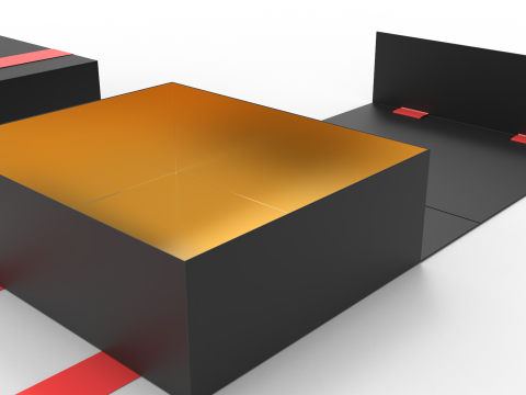 Box with Double Strip 3D Model