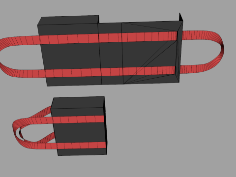 Box with Double Strip 3D Model