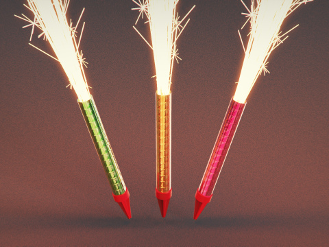 Cake Sparkler Modèle 3D