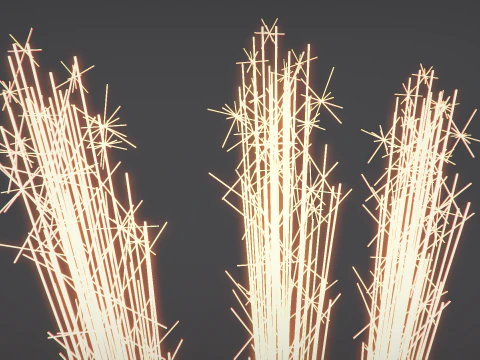 Cake Sparkler 3D Model