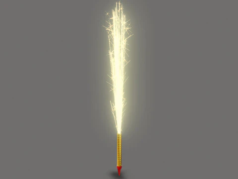 Cake Sparkler 3D Model