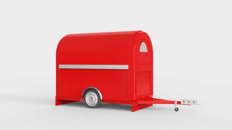 Camper Food Cart 3D Model .c4d .max .obj .3ds .fbx .stl .blend 