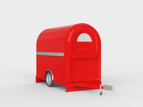 Camper Food Cart 3D Model
