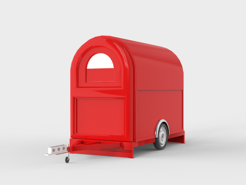 Camper Food Cart 3D Model