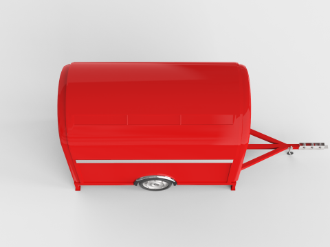 Camper Food Cart 3D Model