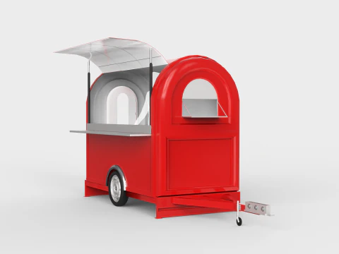 Camper Food Cart 3D Model