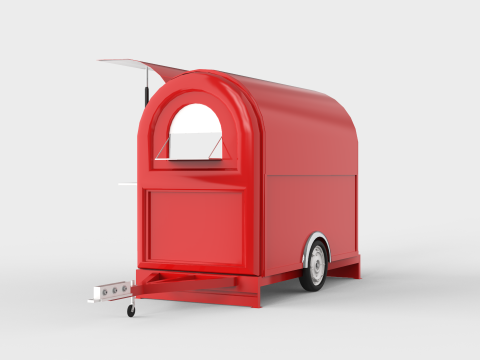 Camper Food Cart 3D Model