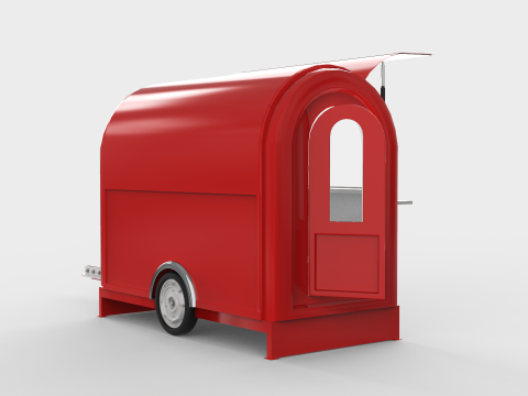Camper Food Cart 3D Model