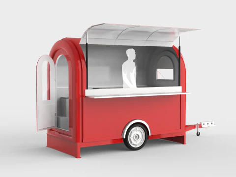 Camper Food Cart 3D Model