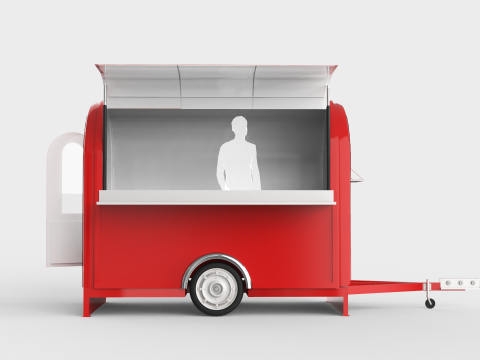 Camper Food Cart 3D Model