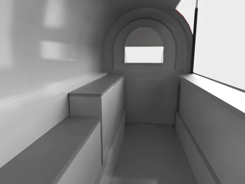 Camper Food Cart 3D Model
