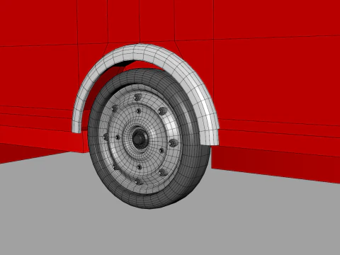 Camper Food Cart 3D Model