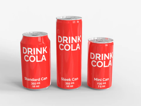 Lattine: classiche standard eleganti e mini Modello 3D