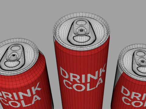 Cans - Classic Standard Sleek and Mini 3D Model