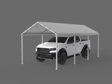 Car Tent 3x6 Meters 3D Modell