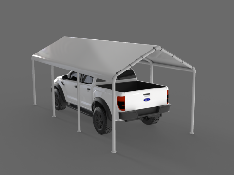 Car Tent 3x6 Meters 3D Модель