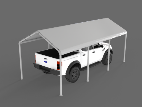 Car Tent 3x6 Meters 3D Модель