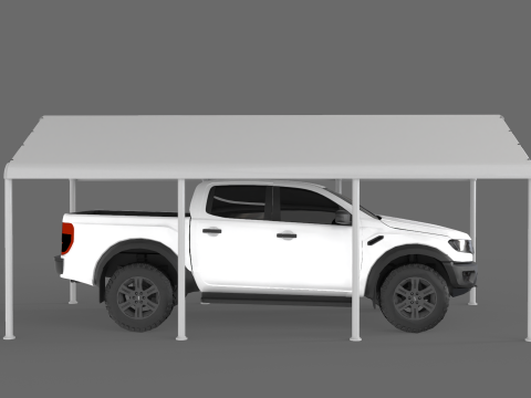 Car Tent 3x6 Meters 3D Модель