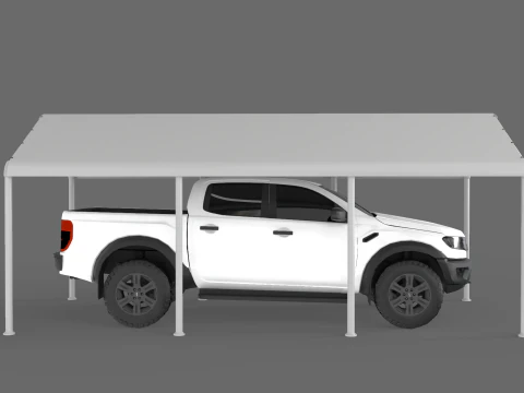 Car Tent 3x6 Meters 3D Model