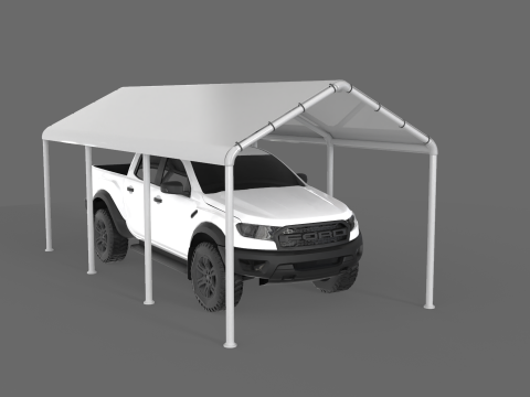 Car Tent 3x6 Meters 3D Модель