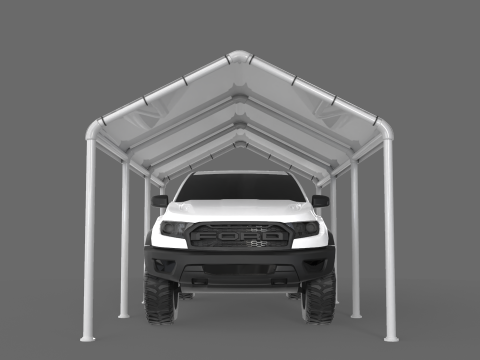 Car Tent 3x6 Meters 3D Модель