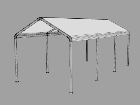 Car Tent 3x6 Meters 3D Модель