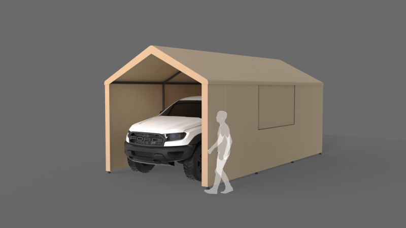 Car Tent Garage Model 3D .c4d .max .obj .3ds .fbx .stl .blend