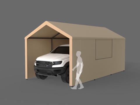 Car Tent Garage Modèle 3D