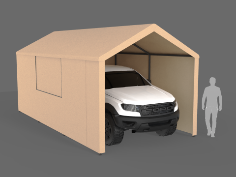 Car Tent Garage Model 3D