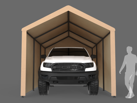 Car Tent Garage Model 3D
