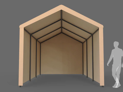 Car Tent Garage 3D Model