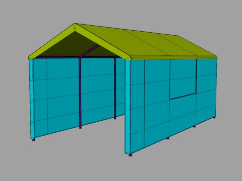 Car Tent Garage Model 3D
