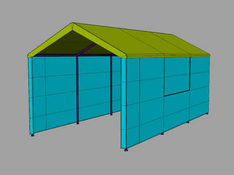 Car Tent Garage 3D Model