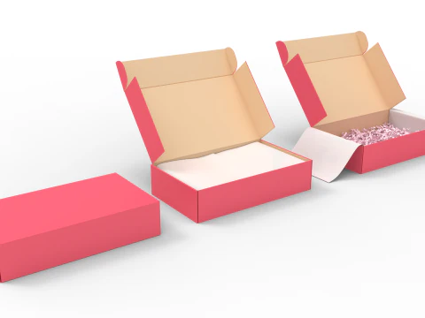 गत्ते के डिब्बे का बक्सा 3D मॉडल