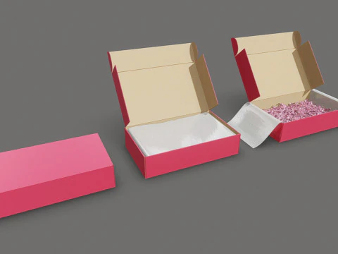 Cardboard Box 3D Model