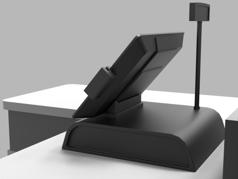 Cashier Counter Table Model 3D