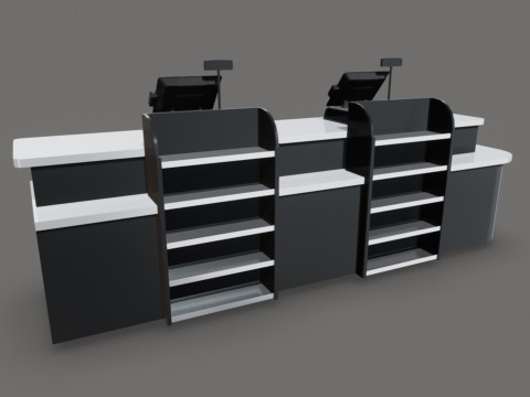 Cashier Counter Table Model 3D
