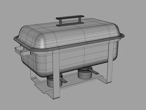 Chafing Dish Buffet Warmer - Catering Pan 3D Model