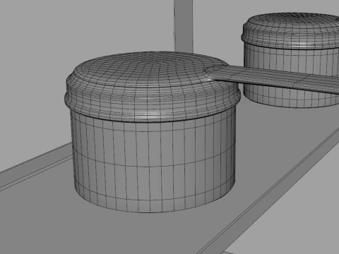 Chafing Dish Buffet Warmer - Catering Pan 3D Model