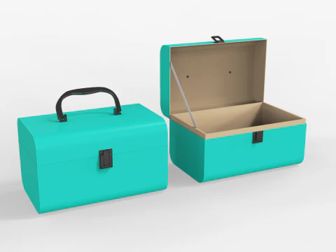 子供用段ボールチェストスーツケース 3Dモデル