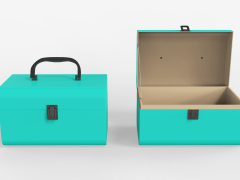 Children Cardboard Chest Suitcase 3D Model