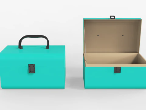 Children Cardboard Chest Suitcase 3D Model
