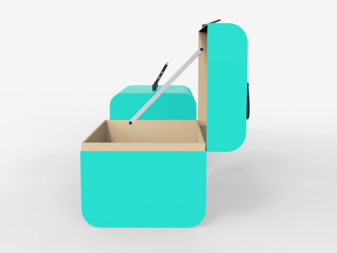 Children Cardboard Chest Suitcase 3D Model
