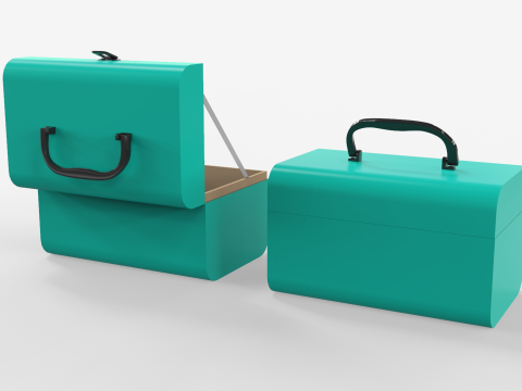 Children Cardboard Chest Suitcase 3D Model