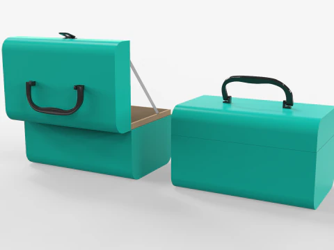 Children Cardboard Chest Suitcase 3D Model