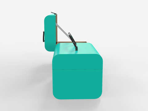 Children Cardboard Chest Suitcase 3D Model