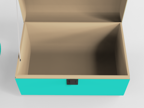 Children Cardboard Chest Suitcase 3D Model