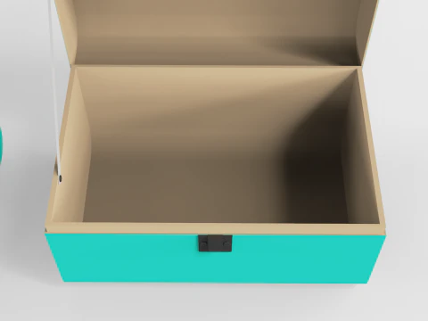 Children Cardboard Chest Suitcase 3D Model