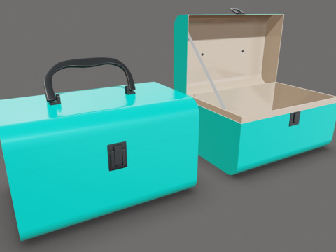 Children Cardboard Chest Suitcase 3D Model