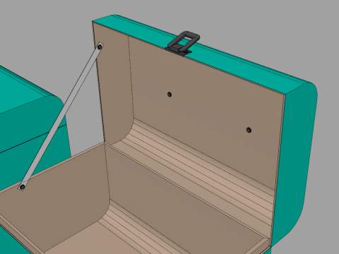 Children Cardboard Chest Suitcase 3D Model